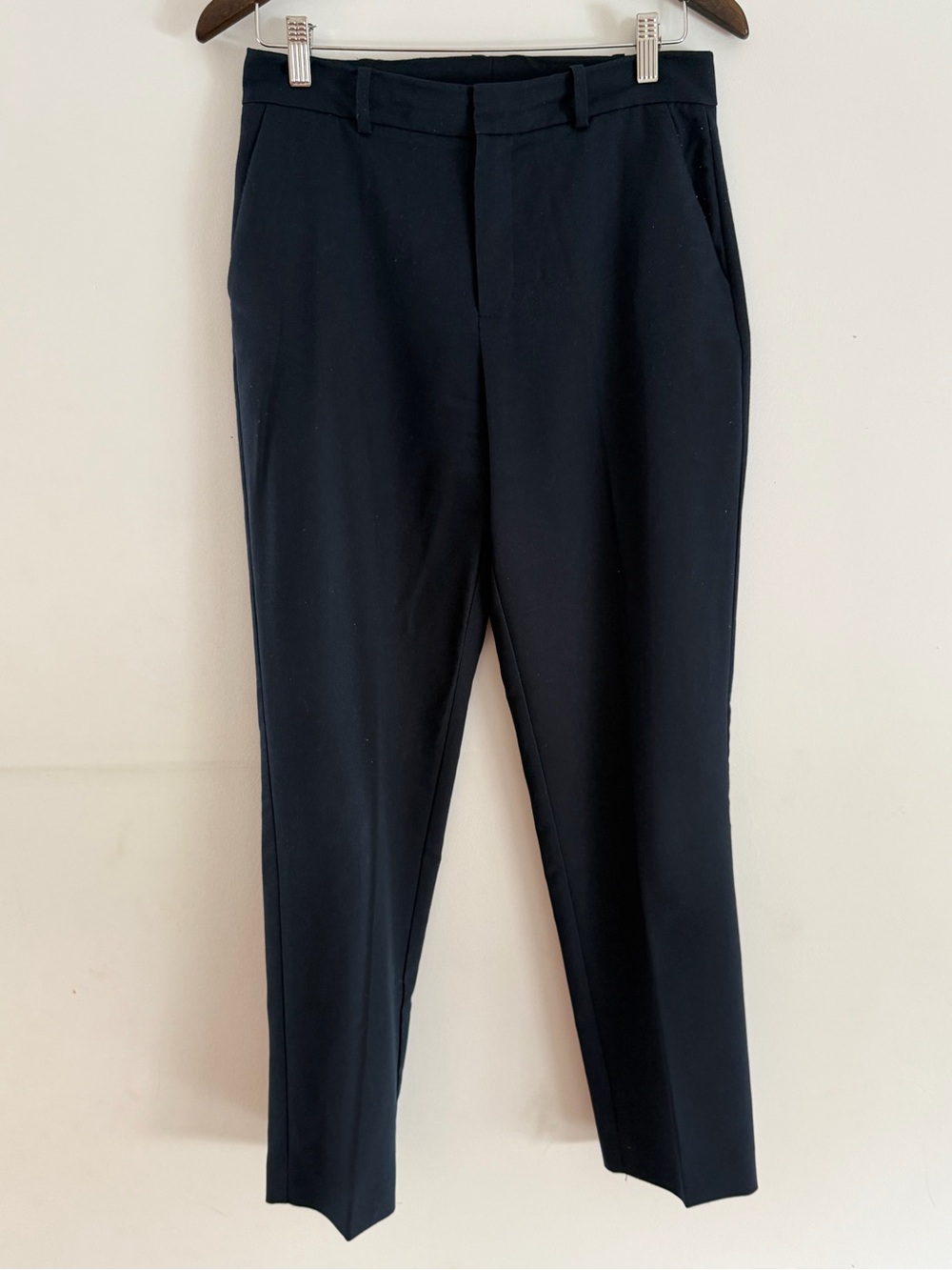 Mango Navy Straight-Leg Women's Trousers
